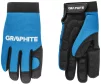 Рукавички робочі GRAPHITE, синтетична шкіра, фіксація зап'ястя, р.10/, чорно-блакитні - 5