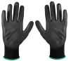 Рукавички робочі Verto, поліуретанове покриття, р.8, чорний - 7
