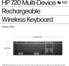 Клавіатура мембранна HP 720 Multi-Device Rechargeable, 109key, WL/BT, EN/UK, чорний - 14