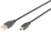 Кабель DIGITUS USB 2.0 (AM/mini B 5pin) 1.0м, чорний - 2