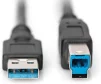 Кабель DIGITUS USB 3.0 (AM/BM) 1.8м, чорний - 2