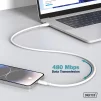Кабель DIGITUS USB-A > USB-C заряджання/синхронізації, USB 2.0, 60W, силіконовий, 1м, білий - 6