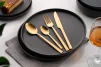 Набір столових приборів Ardesto Black Mars Favola, 4 прибори, нержавіюча сталь, золотий - 3