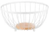 Кошик Ardesto Midori 25х25х13см, метал, дерево, білий - 11