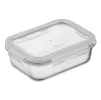 Контейнер для зберігання харчових продуктів Ardesto Gemini 0.66л, боросилікатне скло, пластик, прямокутний, прозорий - 1