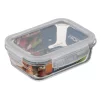 Контейнер для зберігання харчових продуктів Ardesto Gemini 0.66л, боросилікатне скло, пластик, прямокутний, прозорий - 6