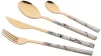 Набір столових приборів Ardesto Gemini Marmo, 16 приборів, нержавіюча сталь, пластик, золотисто-білий - 7