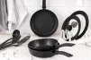 Сковорода глибока Ardesto Gemini Gourmet Bolzano, 26см, алюміній, чорний - 14