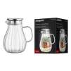 Глечик з кришкою Ardesto Iceberg, 1500мл, боросилікатне скло, нержавіюча сталь, прозорий - 6