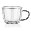 Набір чашок з ручками і подвійними стінками Ardesto 350мл, 2шт, боросилікатне скло, прозорий - 1