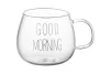 Набір чашок з ручками Ardesto Good Morning, 350мл, 2шт, боросилікатне скло, прозорий - 11
