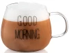 Набір чашок з ручками Ardesto Good Morning, 350мл, 2шт, боросилікатне скло, прозорий - 12