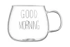 Набір чашок з ручками Ardesto Good Morning, 350мл, 2шт, боросилікатне скло, прозорий - 10