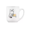 Чашка Ardesto Cat, 380мл, кераміка, біло-сірий - 3