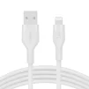 Кабель USB-A > Lightning заряджання/синхронізації Belkin 1м, силіконовий з кліпсою, білий - 1