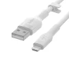 Кабель USB-A > Lightning заряджання/синхронізації Belkin 1м, силіконовий з кліпсою, білий - 18