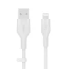 Кабель USB-A > Lightning заряджання/синхронізації Belkin 1м, силіконовий з кліпсою, білий - 20