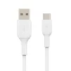 Кабель USB-A > USB-C заряджання/синхронізації Belkin 1м, 15Вт, Type-C, PVC, білий - 3