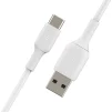 Кабель USB-A > USB-C заряджання/синхронізації Belkin 1м, 15Вт, Type-C, PVC, білий - 4