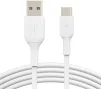 Кабель USB-A > USB-C заряджання/синхронізації Belkin 2м, 15Вт, Type-C, PVC, білий - 1
