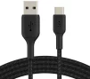 Кабель USB-A > USB-C заряджання/синхронізації Belkin 3м, 15Вт, Type-C, плетений, чорний - 4