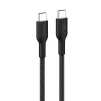 Кабель USB-C > USB-C заряджання/синхронізації Belkin 1м, 240Вт, Type-C, плетений, чорний - 1
