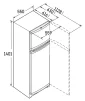 Холодильник Liebherr з верхньою мороз., 140x55x63, холод.відд.-189л, мороз.відд.-44л, 2 дв., A+, ST, білий - 7