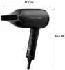 Фен Rowenta Karl Lagerfeld Express Style дорожній, 1600Вт, 2 режими, хол. обдув, складна ручка, чорний - 14