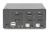 Комутатор DIGITUS Desktop DisplayPort KVM, 2 Port, Dual Display, 4K - 3