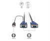 Кабель DIGITUS KVM Cable Set, VGA, PS/2-Mouse, PS/2-Keyboard, USB black, 3м - 3