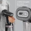 Відпарювач Tefal компактний Pure Force 3в1, 1800Вт, 180мл, постійна пара - 35гр, керам. підошва, чорно-рожевий - 9