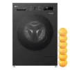 Пральна машина LG фронтальна, 7кг, 1200, A+++, 44см, дисплей, пара, інвертор, чорний - 1