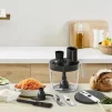 Блендер Tefal заглибний Quickchef+, 1000Вт, 4в1, чаша-800мл, чопер-500мл, кухонний комбайн 5в1, турборежим, сіро-чорний - 10
