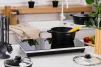 Плитка настільна Ardesto індукційна, конфорок - 2 на 1.3кВт + 1.8кВт горизонт., керування - сенсорне, таймер, boost, чорний - 17