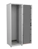 Шафа ZPAS 19", 42U, SZB IT, передні скляні двері, 600x1000 мм, максимально 1500кг, сіра - 2