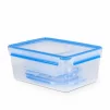 Набір контейнерів Tefal Master Seal, 5шт, пластик, прозорий, синій - 2