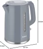 Електрочайник Amica 1.7л, пластик, сірий - 2