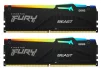 Пам'ять ПК Kingston DDR5 64GB KIT (32GBx2) 5200 FURY Beast RGB - 1