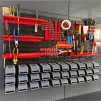 Панель підвісна з набором контейнерів, гачків та полиць Kistenberg KS_kit12, 4 панелі 57.6х1.8х39см, 30 контейнерів, 40 гічків, 4 полиці, пластик - 2