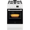 Плита Electrolux комбінована, 57л, 50x60см, дисплей, конвекція, чавун, білий - 1