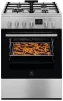 Плита Electrolux комбінована, 58л, 60x60см, дисплей, конвекція, чавун, пара, нерж - 1