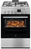Плита Electrolux комбінована 3 газ + 1 електро, 58л, 60x60см, дисплей, конвекція, пара, нерж - 4