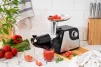 М'ясорубка Ardesto, 1700Вт, 1.6кг/хв, 2 решітки, насадка для ковбас, кеббе, томатів, пластик/метал, чорно-срібний - 5