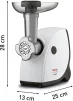 М'ясорубка Tefal HV4, 2000Вт, 2.3кг/хв, 3 решітки, насадка для ковбас, кеббе, томатів, пластик, біло-чорний - 7