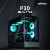 Корпус Zalman P30 Black V2, без БЖ, 1xUSB3.0, 1хUSB Type-C, 3x120мм ARGB, TG Front/Side Panel, mATX, чорний - 2