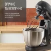 Кухонна машина Tefal Bake Partner 1100Вт, чаша-метал, корпус-пластик, насадок-6, чорний - 4