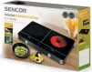 Плитка настільна Sencor індукційна, комфорок - 2 на 1.6 + 1.8кВт, керування - сенсорнено - мех., чорний - 6