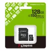 Карта пам'яті Kingston microSD  128GB C10 UHS-I A1 V10 R150MB/s + SD - 3