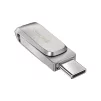 Накопичувач SanDisk  256GB USB 3.1 Type-A + Type-C Dual Drive Luxe Срібний - 4