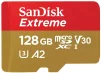 Карта пам'яті SanDisk microSD  128GB C10 UHS-I U3 R190/W90MB/s Extreme V30 - 1
